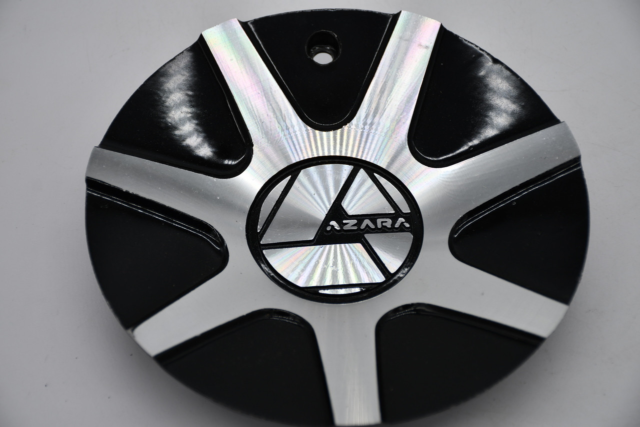 Azara AZA-512 Wheel Center Cap Gloss Black Black Machined 20" 22" 24" Wheels