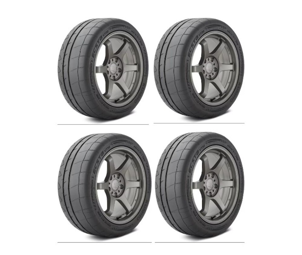 Set 4 225/45R17XL Kumho Tires Ecsta V730 Radial Tires 2254517 DOT Competition 94W