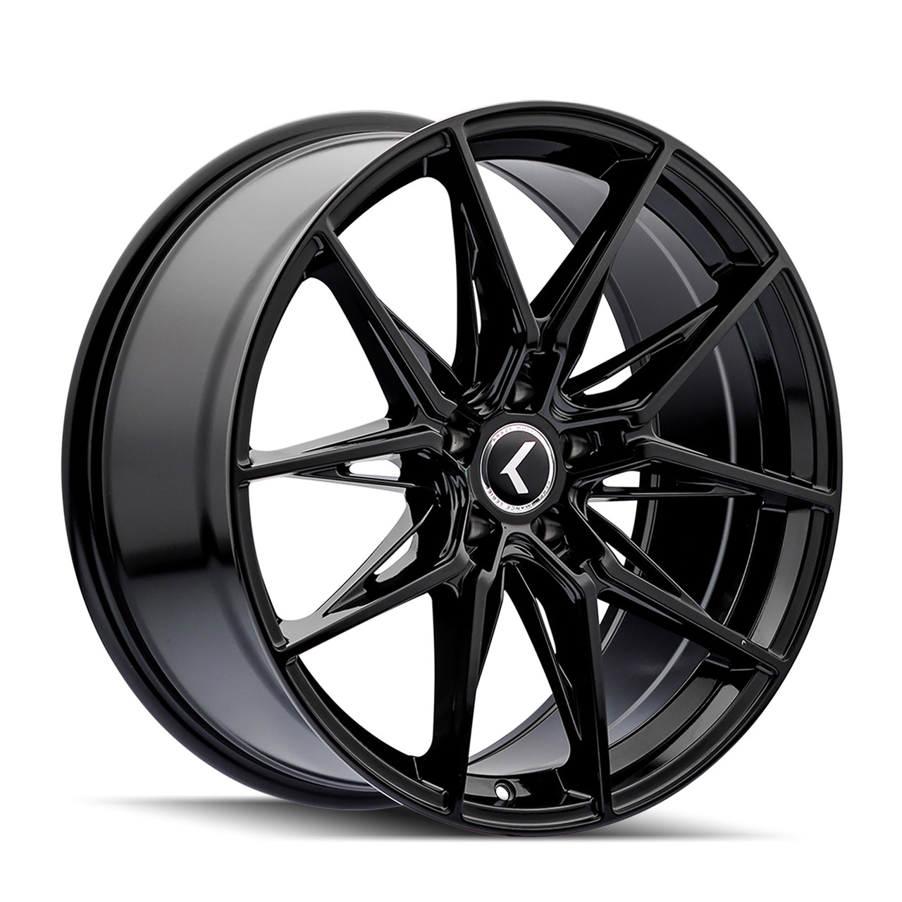 19" Kraze Evolve Gloss Black 19x8.5 Wheel 5x112 30mm Rim KR196-9845GB30