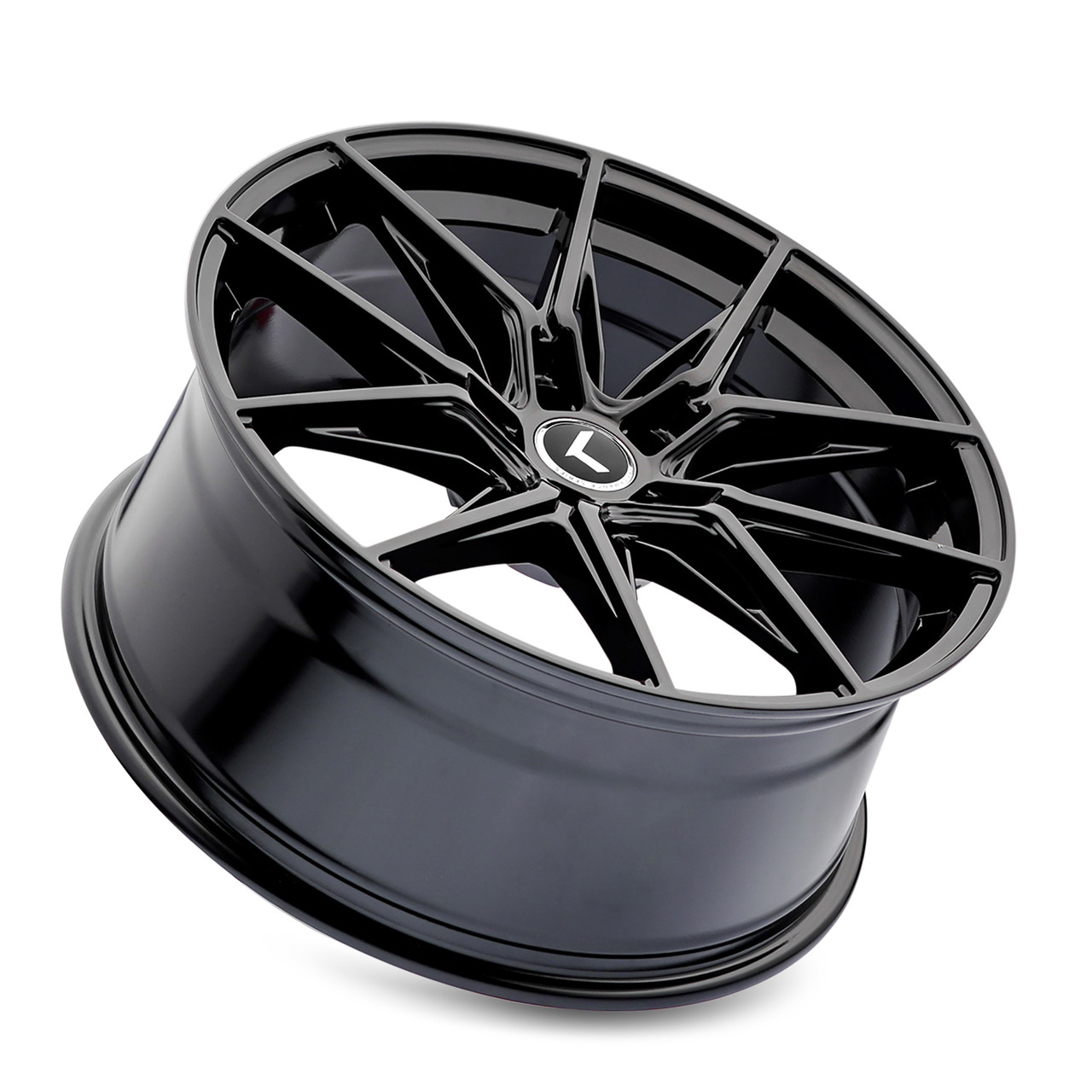18" Kraze Evolve Gloss Black 18x8.5 Wheel 5x112 40mm Rim KR196-8845GB40