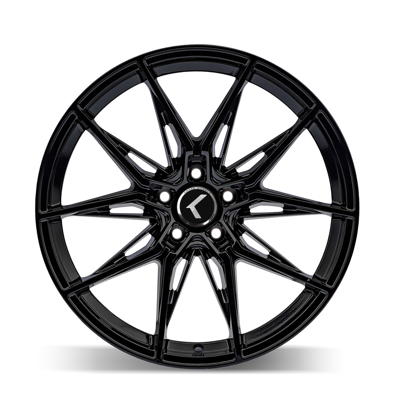Set 4 22" Kraze Evolve Gloss Black 22x9 Wheels 5x120 35mm Rims