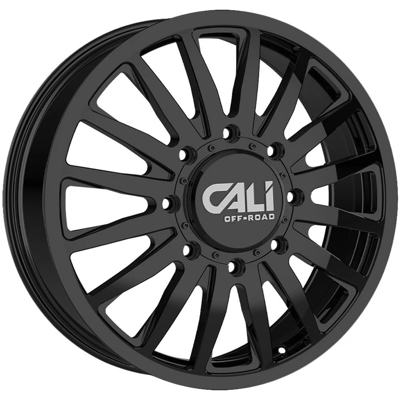 22" Cali Off-Road Summit Dually Gloss Black 22x8.25 Wheel 8x6.5 115mm Front Rim