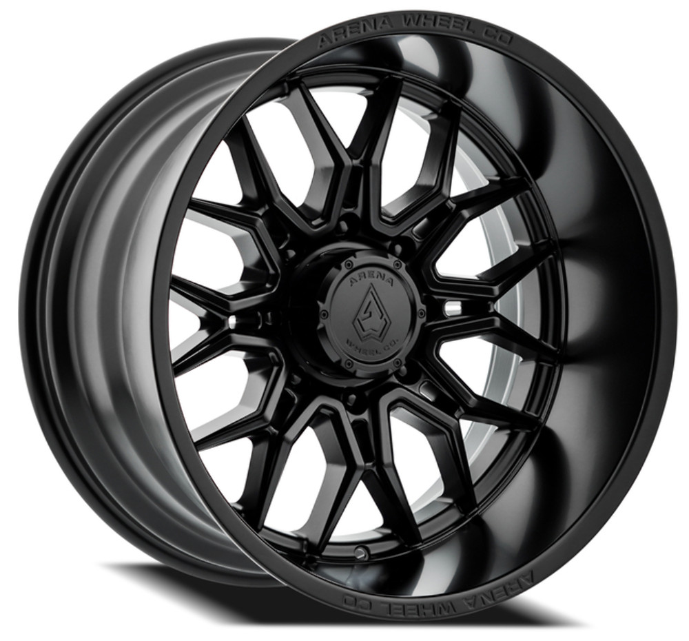 Set 4 22" Arena Violator Satin Black 22x12 Wheels 8x6.5 -44mm Truck SUV Rims