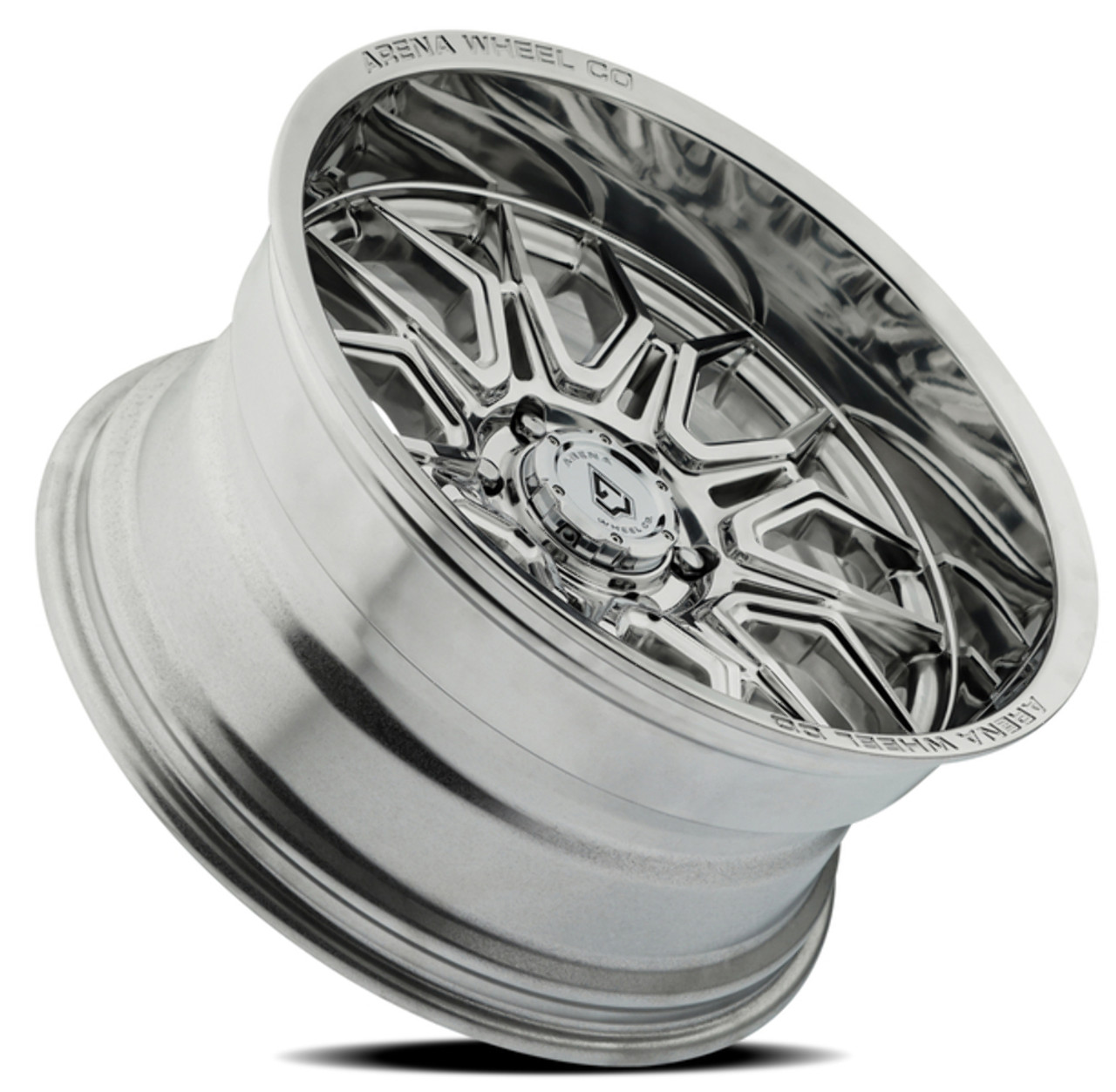 Set 4 20" Arena Violator Milled & Polished 20x10 Wheels 5x5 -18mm Truck Rims