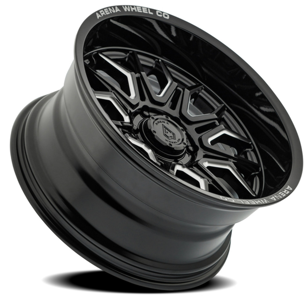 22" Arena Violator Gloss Black Milled 22x12 Wheel 6x5.5 -44mm A117222084N04416
