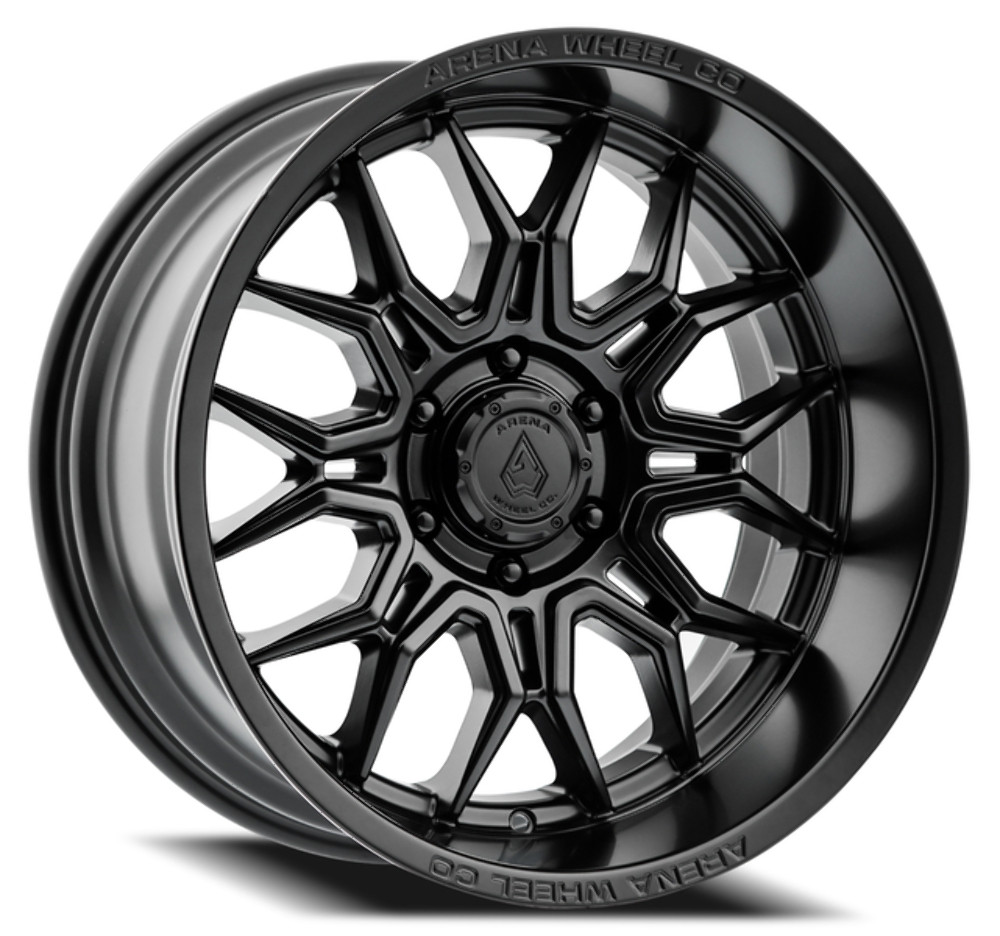 Set 4 20" Arena Violator Satin Black 20x10 Wheels 5x5 -18mm Lifted Truck Rims