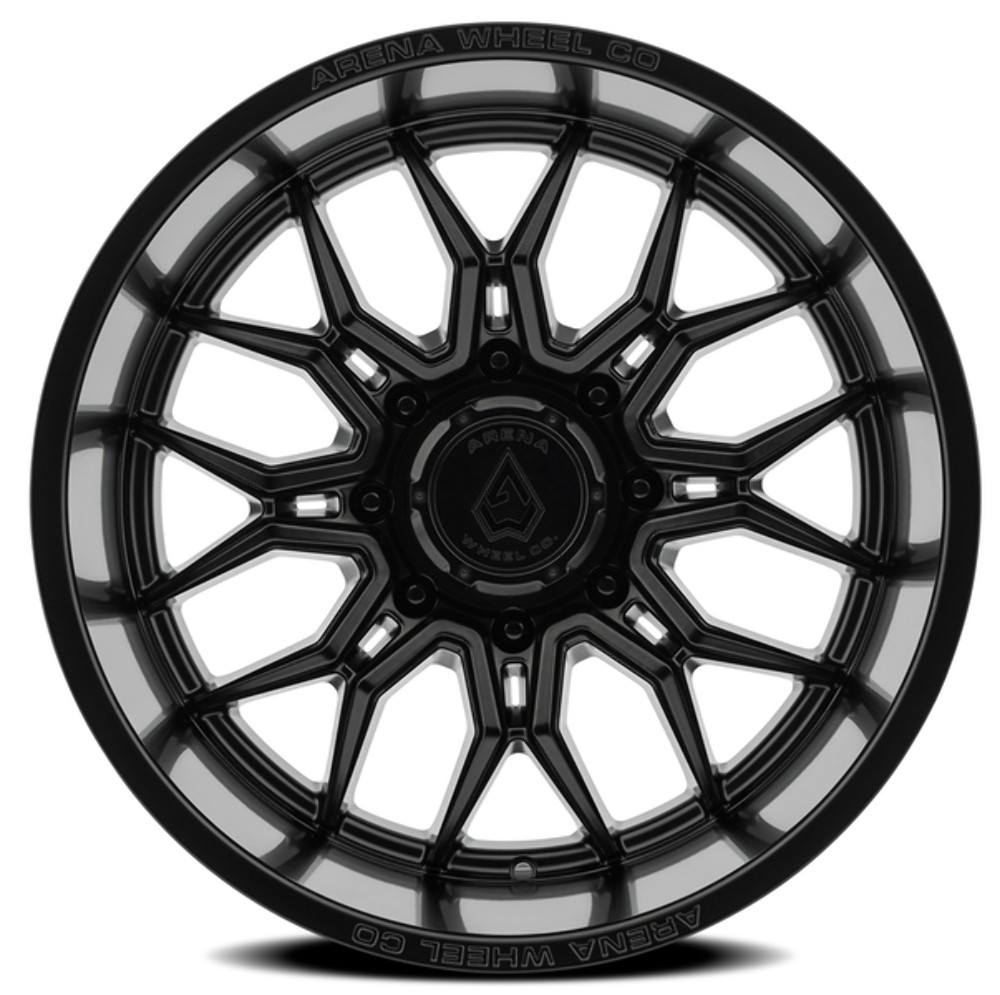 Set 4 20" Arena Violator Satin Black 20x10 Wheels 8x180 -18mm Lifted Truck Rims