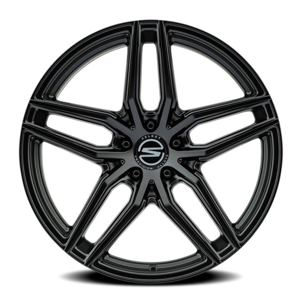Set 4 20" Select Shadow Satin Black 20x9 Wheels 5x112 38mm Rims
