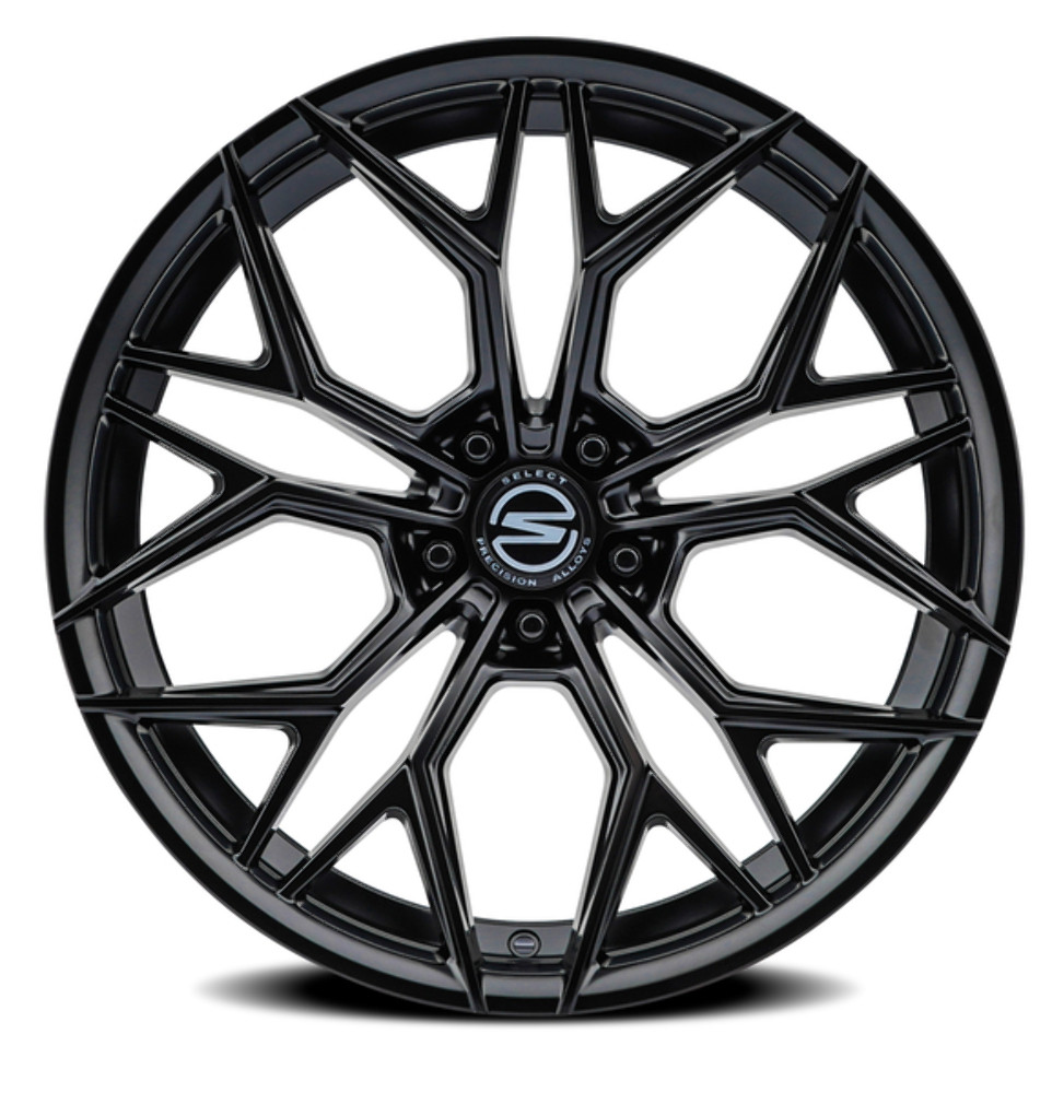 Set 4 22" Select Syndicate Satin Black 22x9 Wheels 5x120 20mm Rims