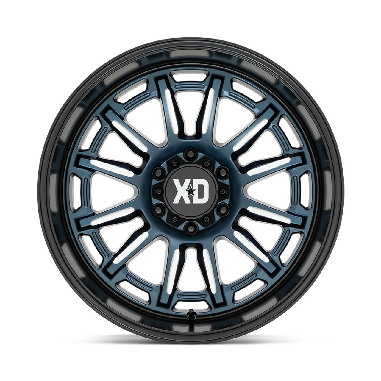 XD XD865 Phoenix 20x9 6x135 Metallic Blue Milled Black Lip Wheel 20" 18mm