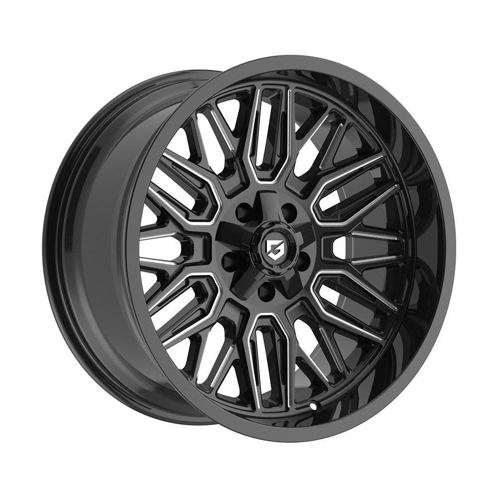 20" Gear Off Road 775BM Gloss Black Milled 20x9 Wheel 5x5 5x5.5 18mm Truck Rim