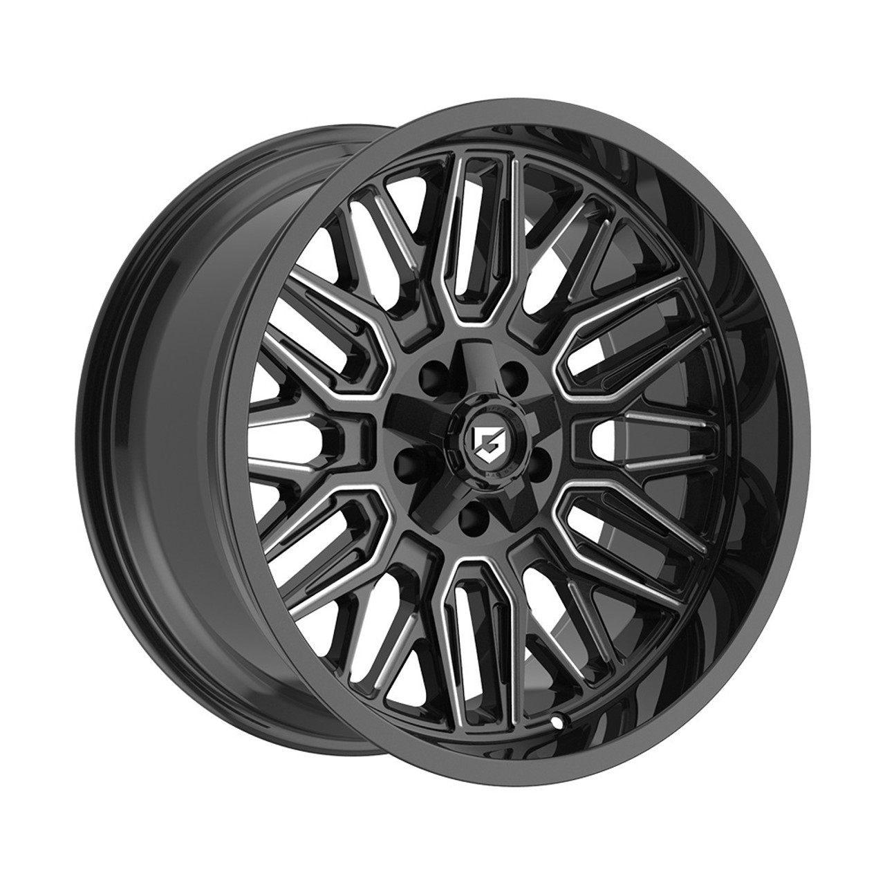 Set 4 20" Gear Off Road 775BM Gloss Black Milled 20x9 Wheels 5x5 5x5.5 18mm Rims