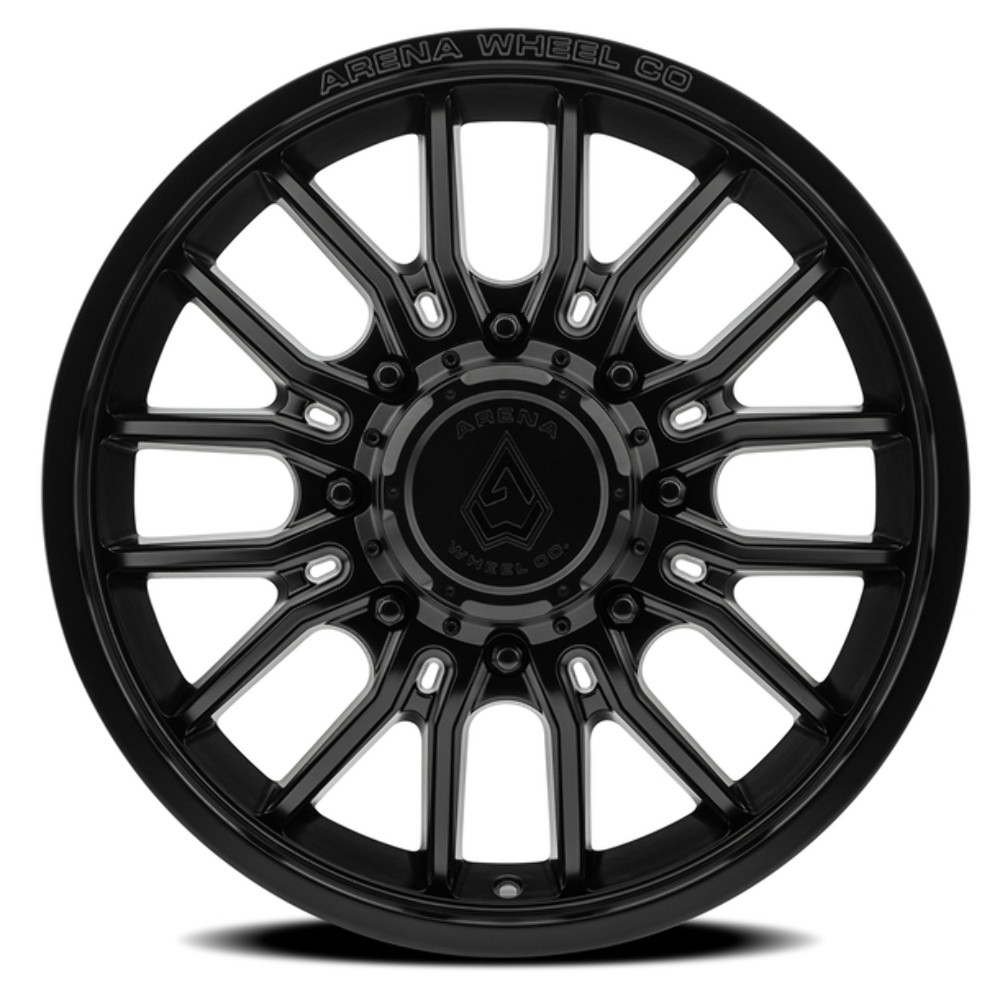 22" Arena Dually Thunder Front Satin Black 22x8.25 Wheel 8x210 105mm Dually Rim