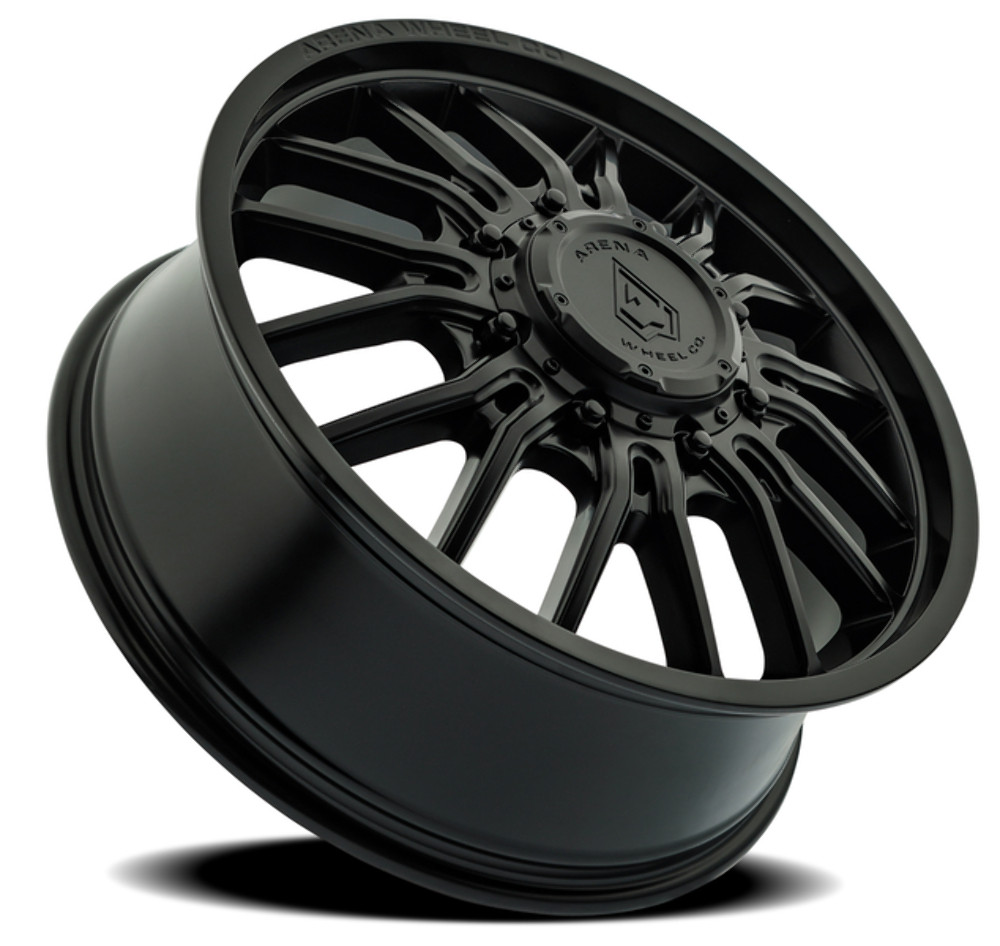 22" Arena Dually Thunder Front Satin Black 22x8.25 Wheel 8x200 105mm Dually Rim