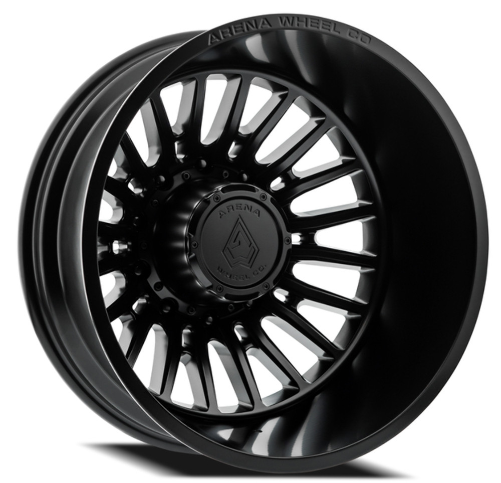 22" Arena Dually Thunder Rear Satin Black 22x8.25 Wheel 10x225 -202mm Dually Rim