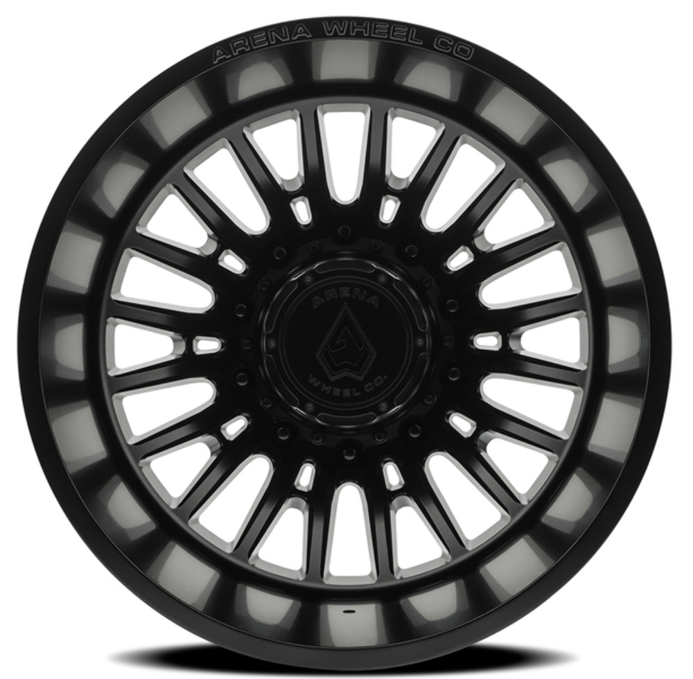 22" Arena Dually Thunder Rear Satin Black 22x8.25 Wheel 10x225 -202mm Dually Rim