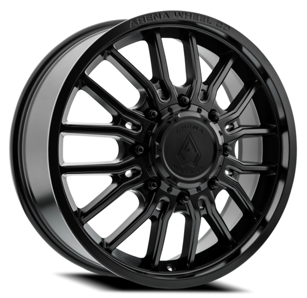 20" Arena Dually Thunder Front Satin Black 20x8.25 Wheel 8x200 105mm Rim