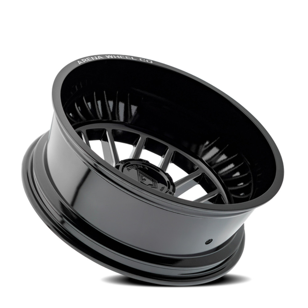 22" Arena Dually Thunder Rear Gloss Black Milled 22x8.25 Wheel 8x200 -202mm Rim