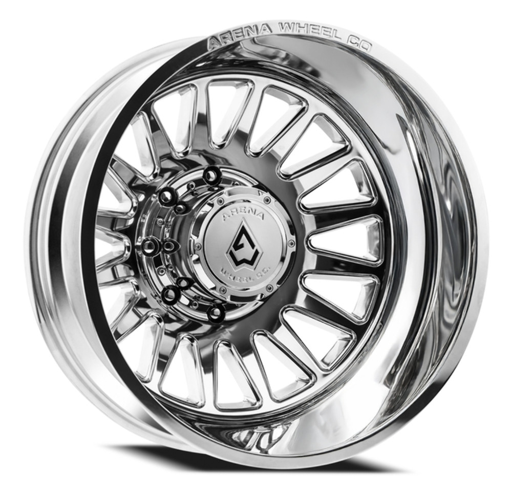 22" Arena Dually Rival Rear Milled Polished 22x8.25 Wheel 8x210 -220mm Rim