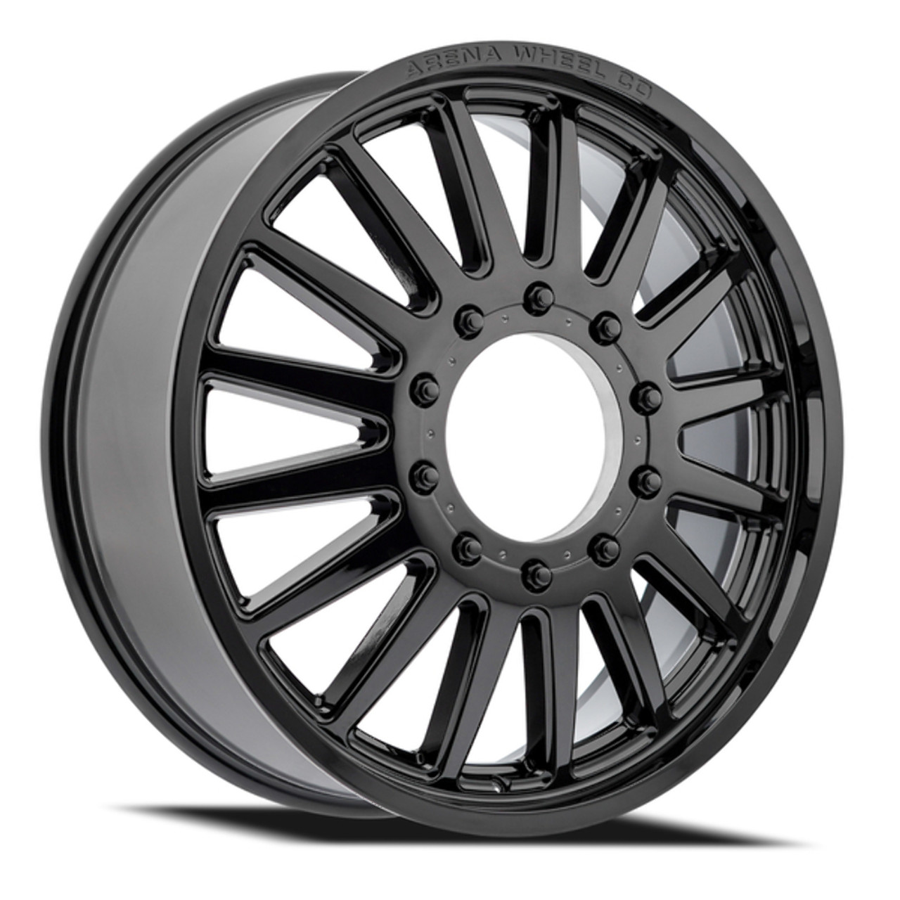 22" Arena Dually Rival Front Glossy Black 22x8.25 Wheel 10x225 105mm Rim