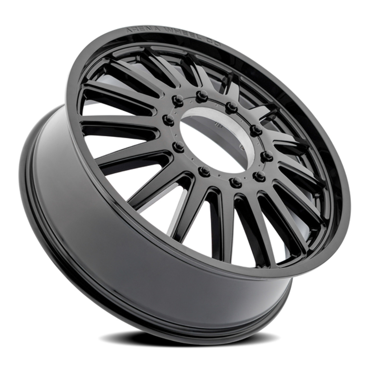 22" Arena Dually Rival Front Glossy Black 22x8.25 Wheel 10x225 105mm Rim