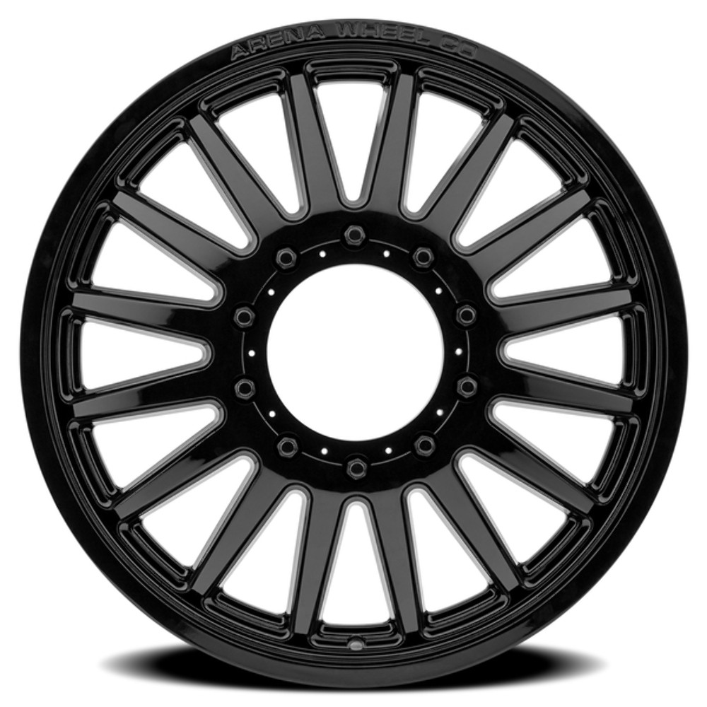 22" Arena Dually Rival Front Glossy Black 22x8.25 Wheel 8x200 105mm Rim