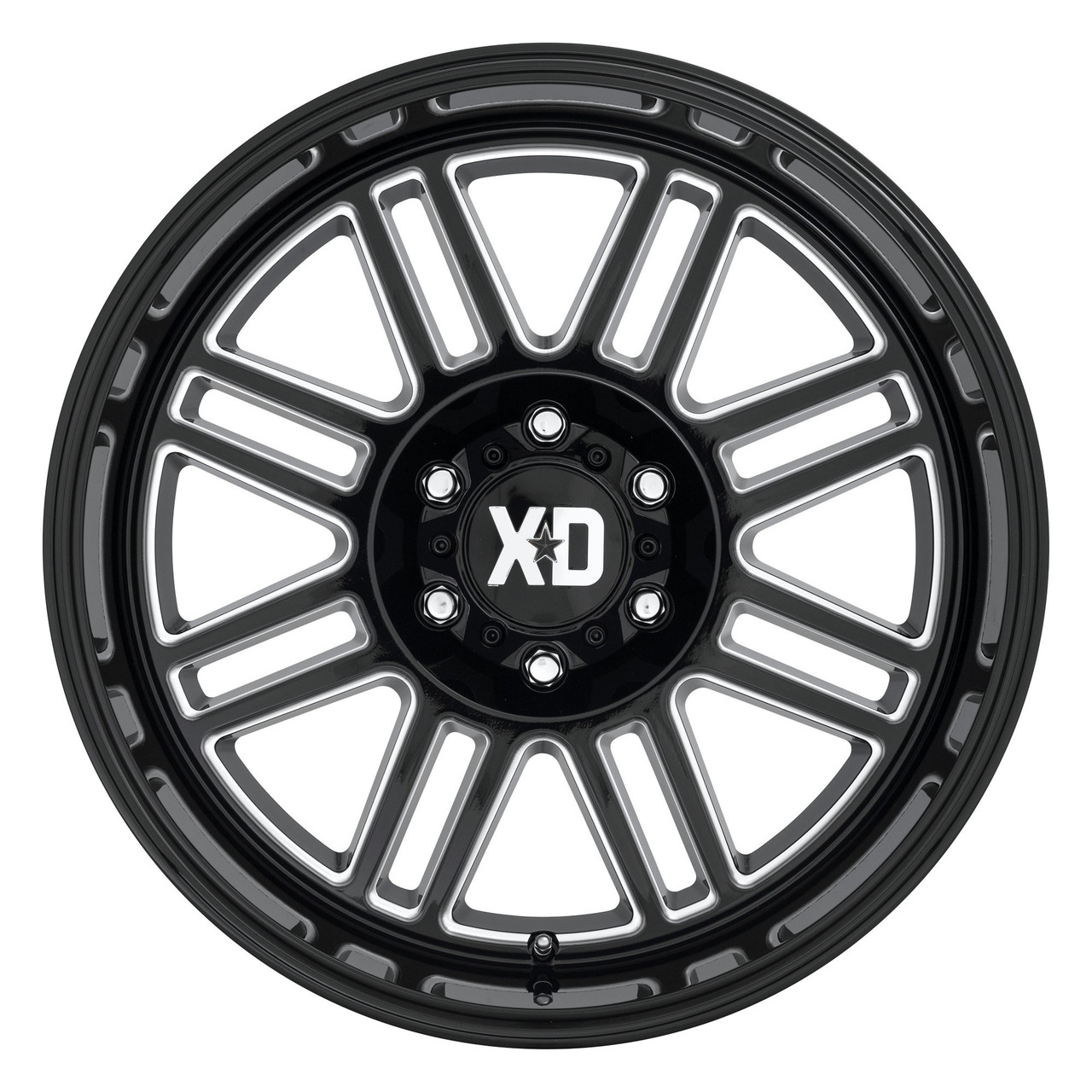 XD XD850 Cage 20x9 6x135 Gloss Black Milled Wheel 20" 0mm Rim