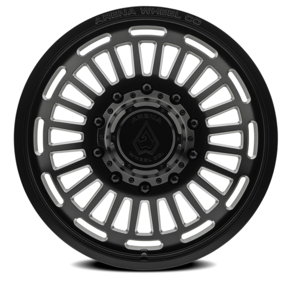 22" Arena Dually Tactic Front Satin Black 22x8.25 Wheel 10x225 105mm Rim