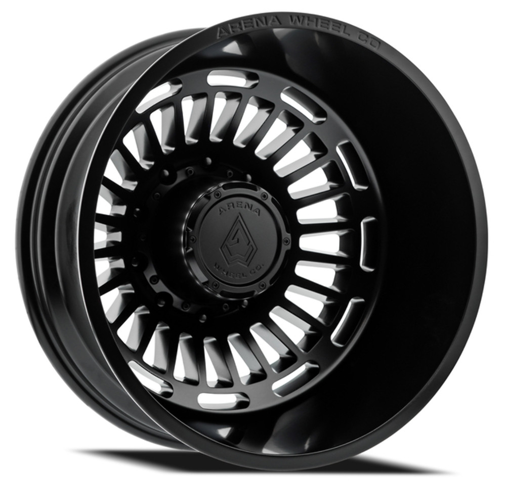 22" Arena Dually Tactic Rear Satin Black 22x8.25 Wheel 10x225 -202mm Rim