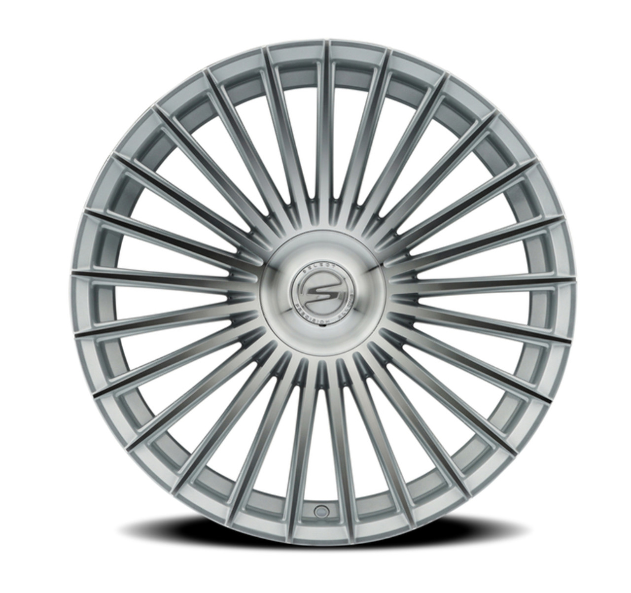 20" Select Bristol Gloss Silver Machined 20x9 Wheel 5x4.5 38mm Rim