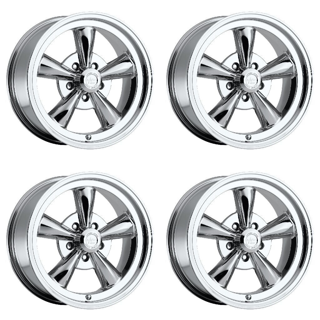 Set 4 15" Vision 141 Legend 5 Chrome 15x7 Wheels 5x4.75 (5x120.65) 6mm Rims