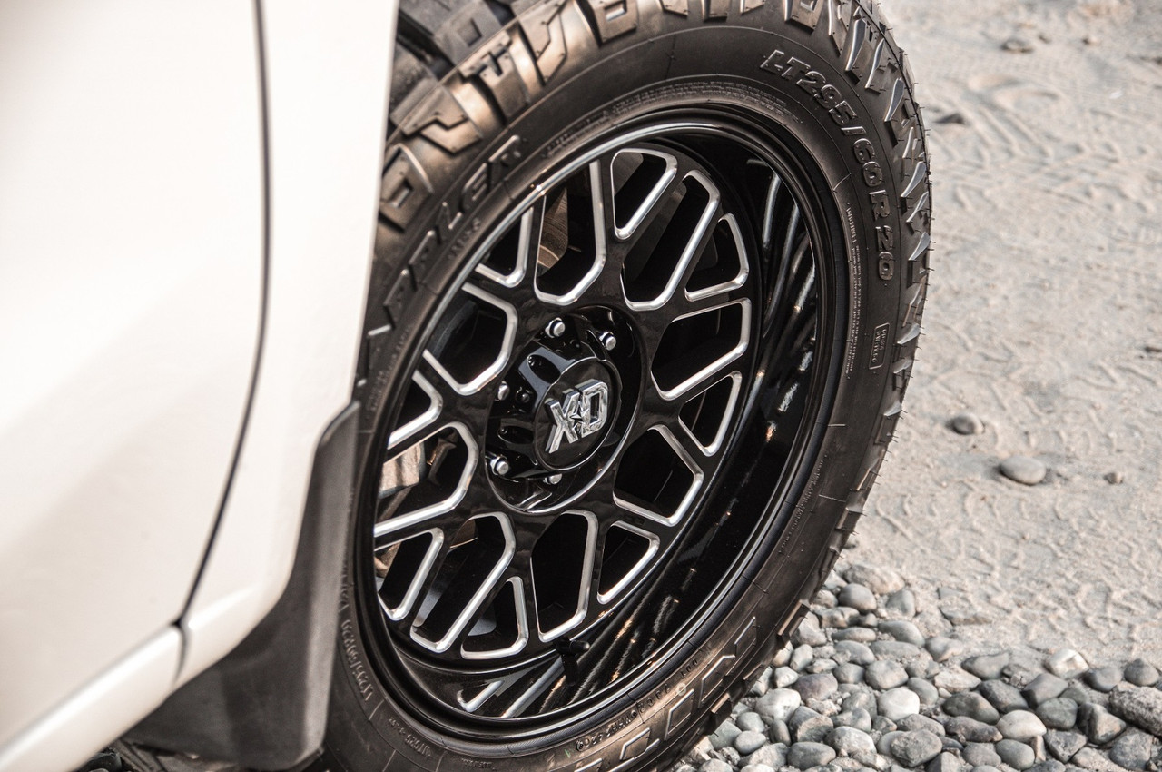 XD XD849 Grenade 2 22x12 6x5.5 Gloss Black Milled Wheel 22" -44mm Rim