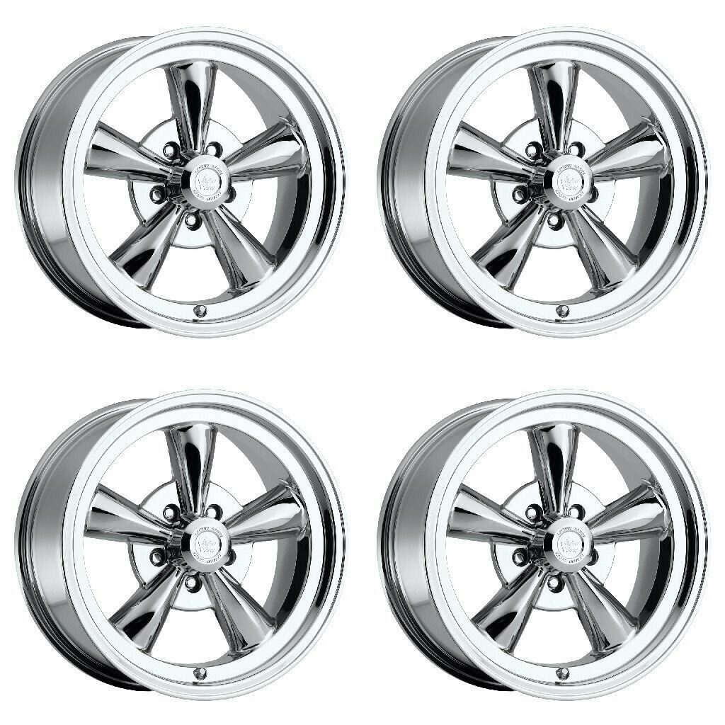 Set 4 15" Vision 141 Legend 5 Chrome 15x7 Wheels 5x4.5 (5x114.3) -7mm Rims