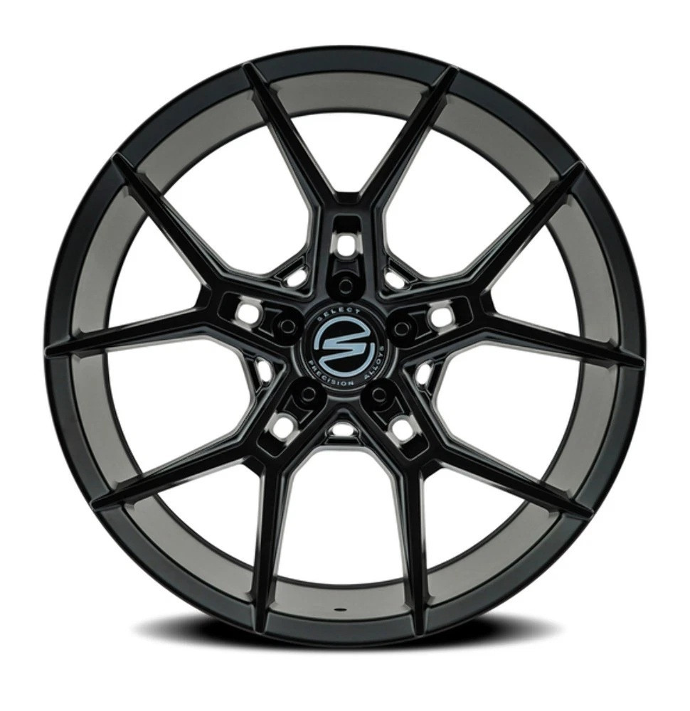 22" Select Alpine Satin Black 22x9 Wheel 5x115 15mm Rim S102229090P1501