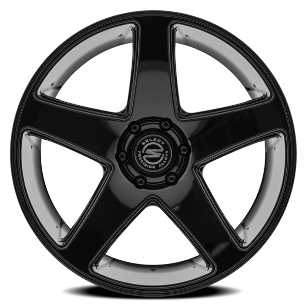 24" Select Spectrum Glossy Black 24x10 Wheel 6x5.5 (6x139.7) 19mm Rim