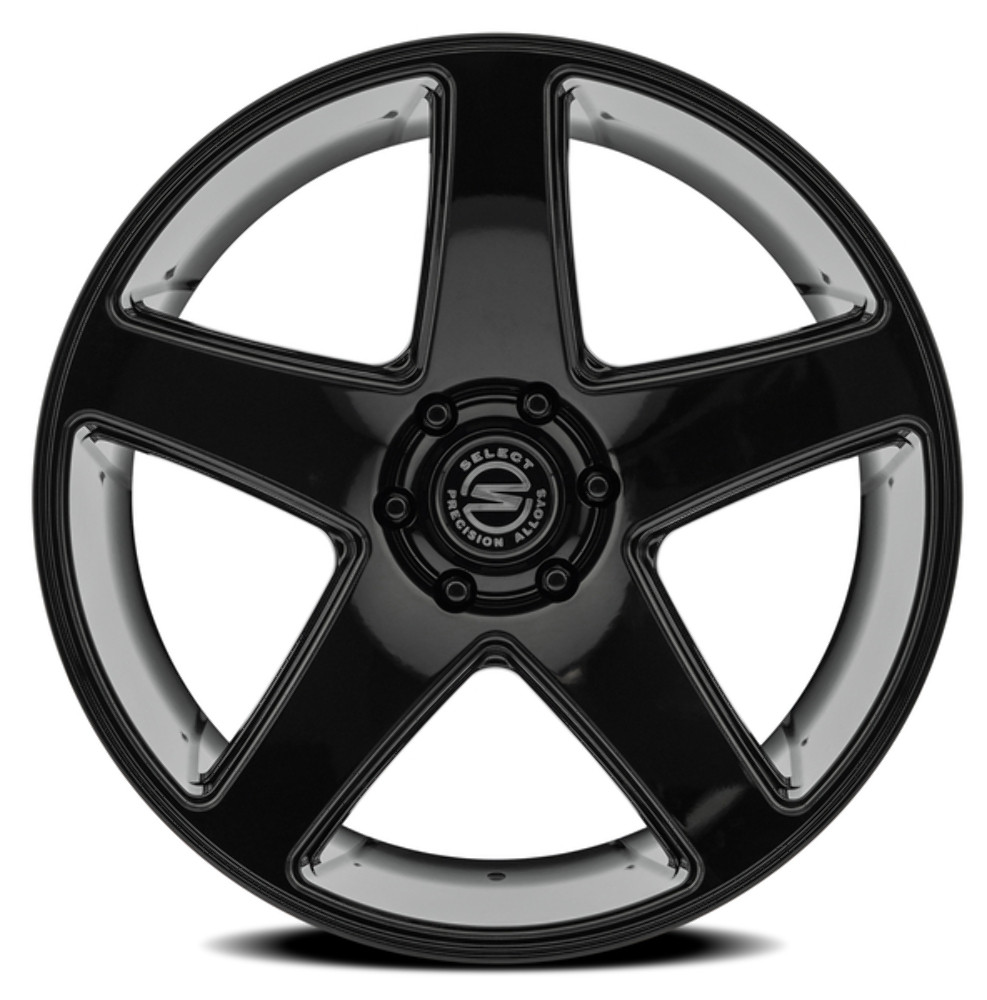 Set 4 22" Select Spectrum Glossy Black 22x10 Wheels 6x135 30mm Rims