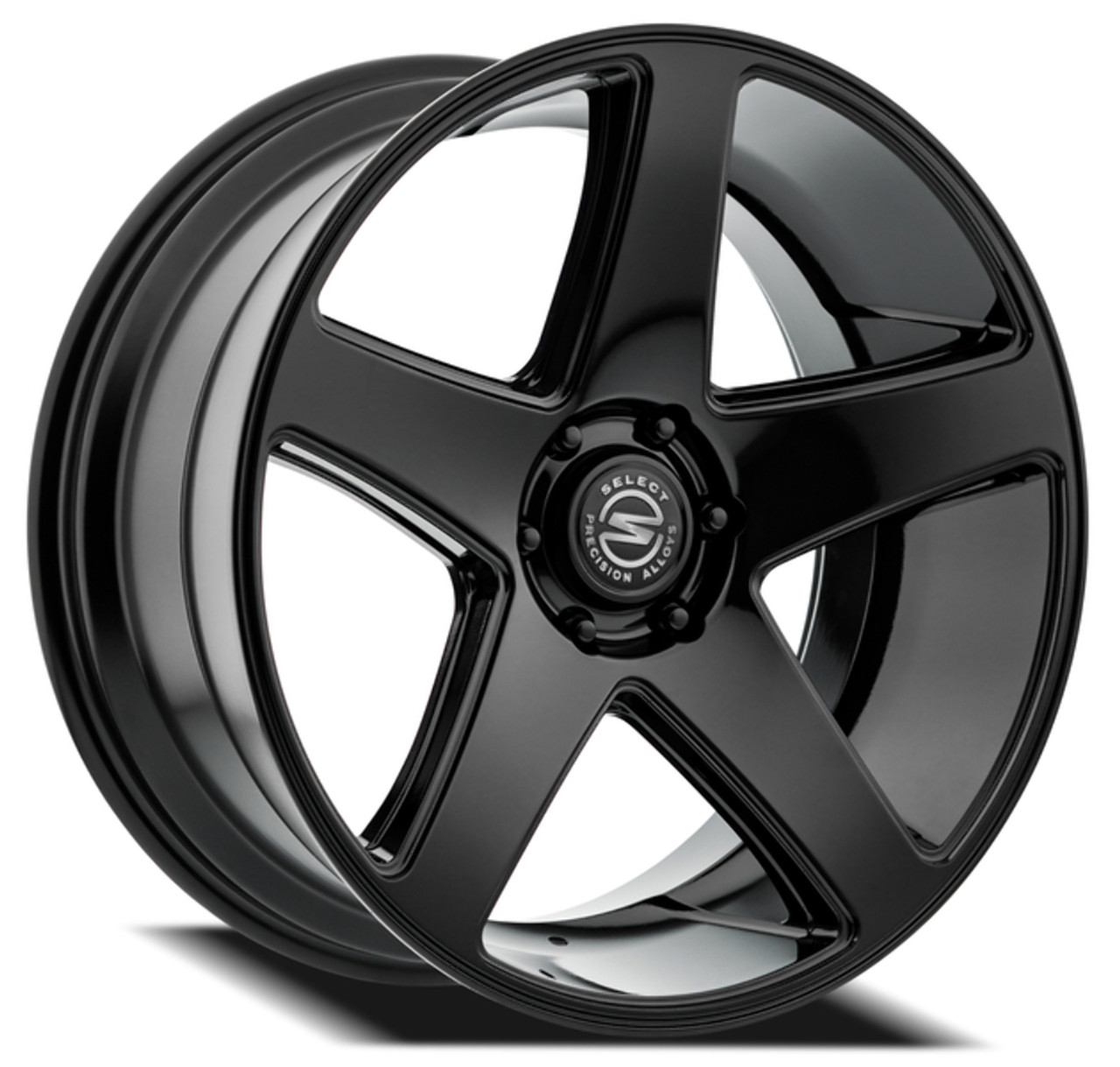 22" Select Spectrum Glossy Black 22x10 Wheel 6x5.5 (6x139.7) 19mm Rim