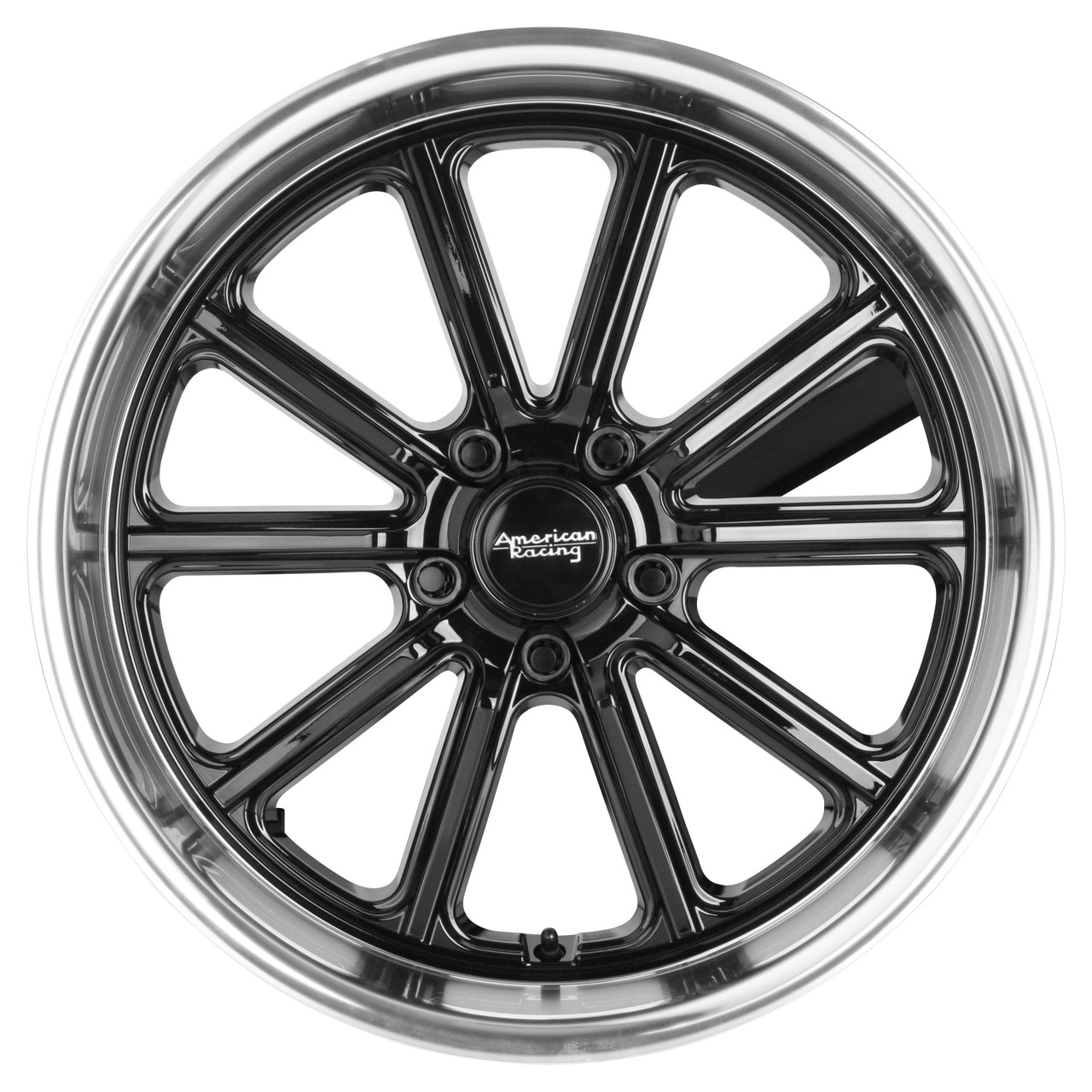 American Racing Vintage VN507 Rodder 20x9.5 5x4.5 Black Diamond Wheel 20" 0mm
