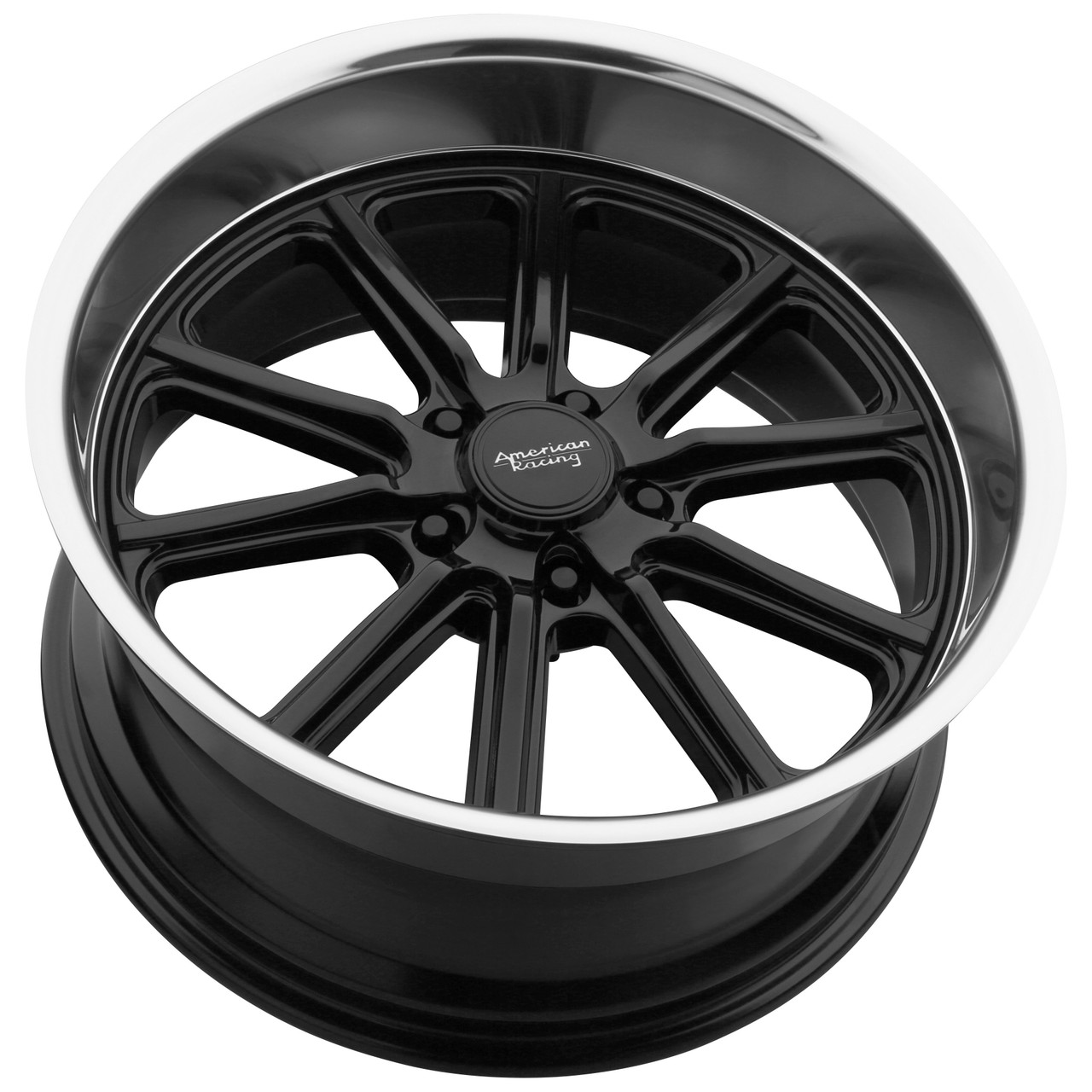 American Racing Vintage VN507 Rodder 20x9.5 5x4.5 Black Diamond Wheel 20" 0mm