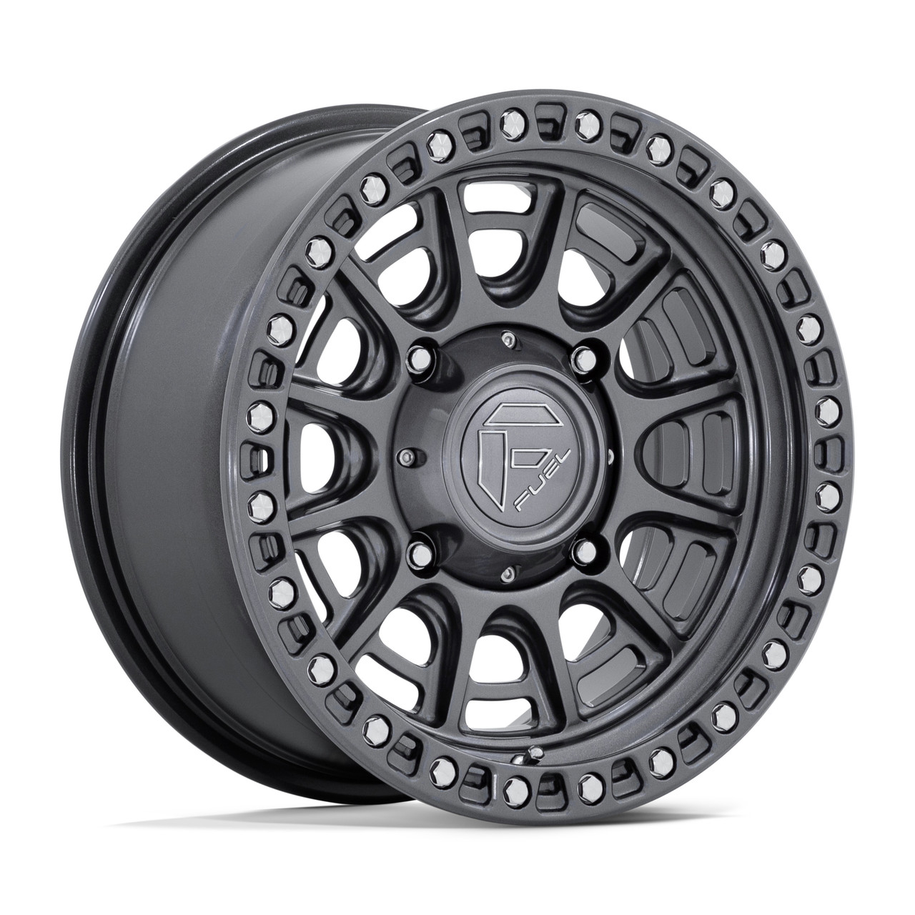 Set 4 15" Fuel UTV FV832 Cycle UTV Gloss Gunmetal 15x7 Wheels 4x156 38mm Rims