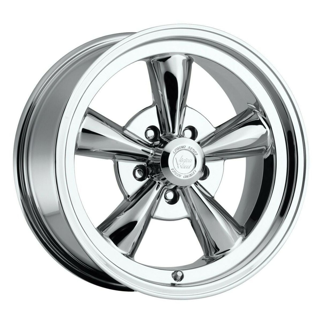 17" Vision American Muscle 141H Legend Chrome Wheel 17x9 5x4.5 25mm Vintage Rim