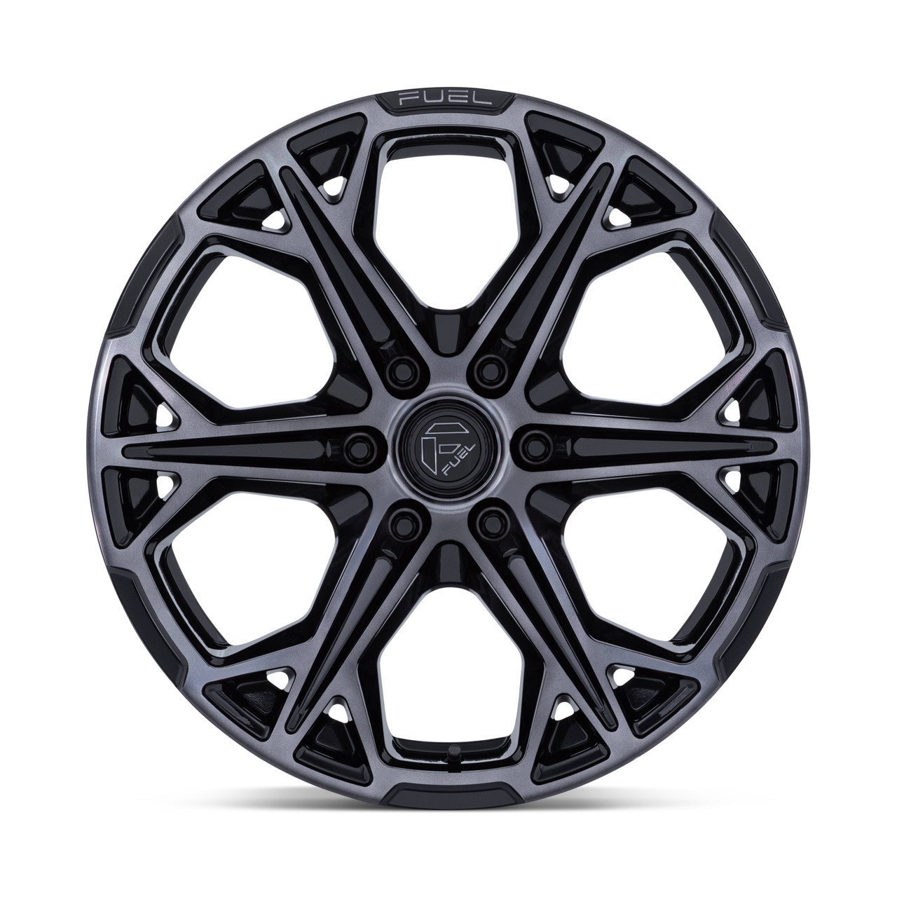 Set 4 22" Fuel FC886 Hammerhead Gloss Black Dark Tinted Clear 22x10 6x5.5 -18mm Offroad Truck SUV Wheels