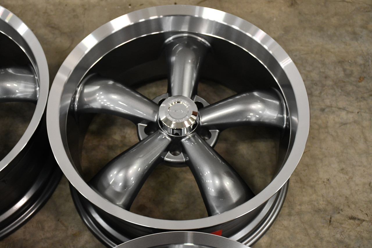 18" Vision 142 Legend 5 Gunmetal Machined Lip 18x8.5 Wheel 5x4.75 (5x120.65) 20mm Rim
