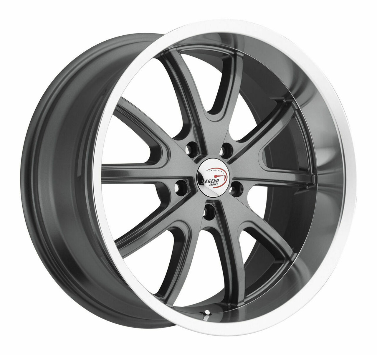 Set 4 20" Vision Muscle 143 Torque Gunmetal Machined Lip 20x9.5 5x4.75 Rims 12mm