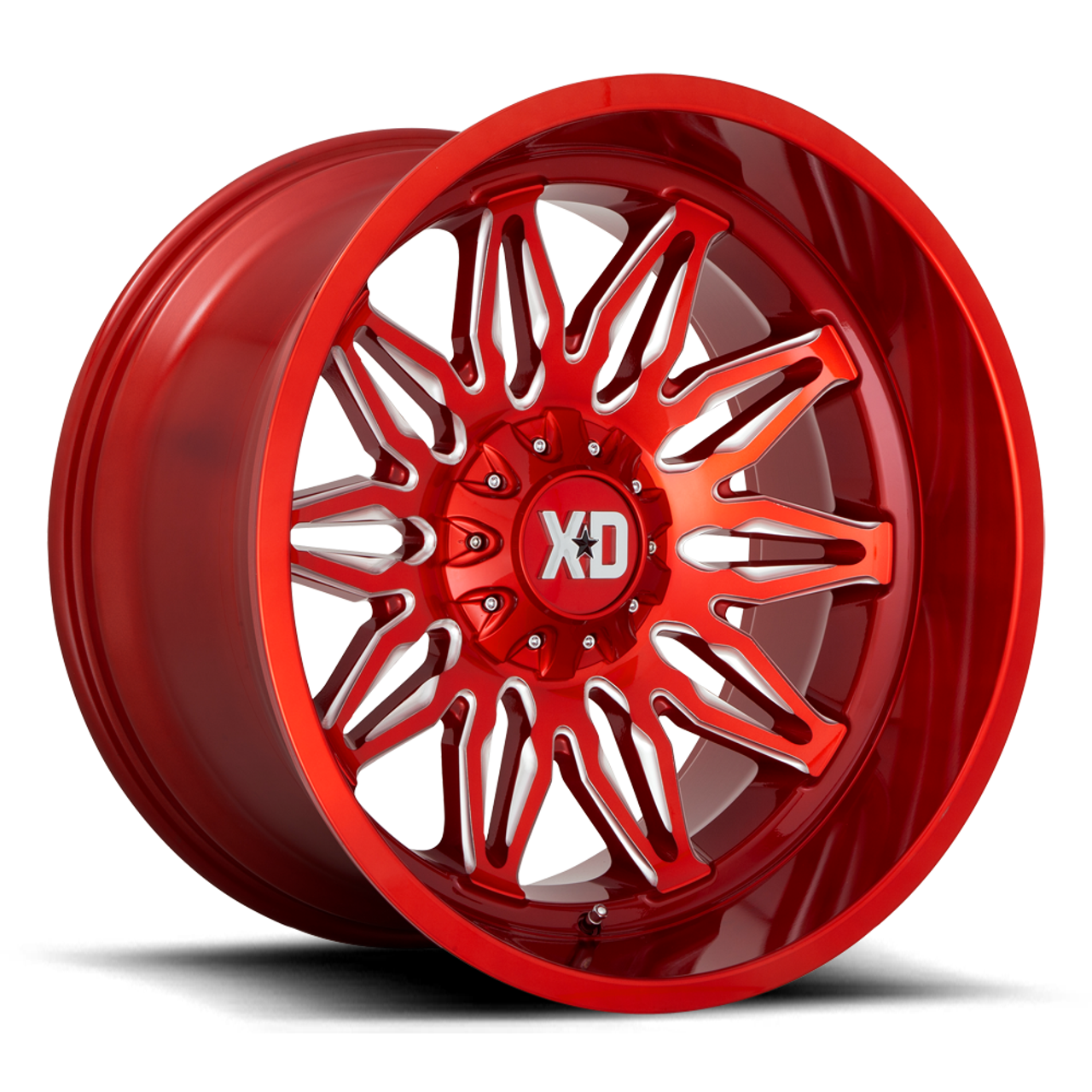 XD XD859 Gunner 20x10 5x5 5x5.5 Candy Red Milled Wheel 20" -18mm Rim