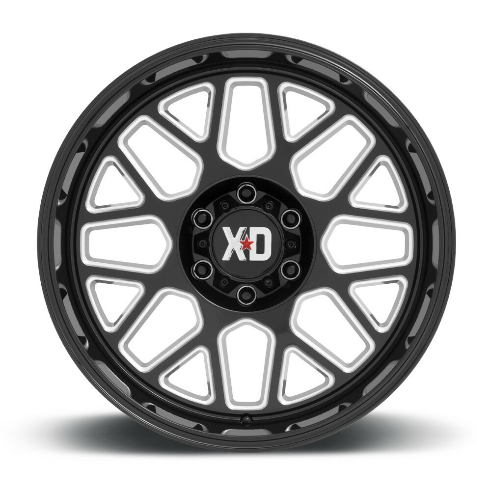 XD XD849 Grenade 2 18x9 8x170 Gloss Black Milled Wheel 18" 18mm Rim