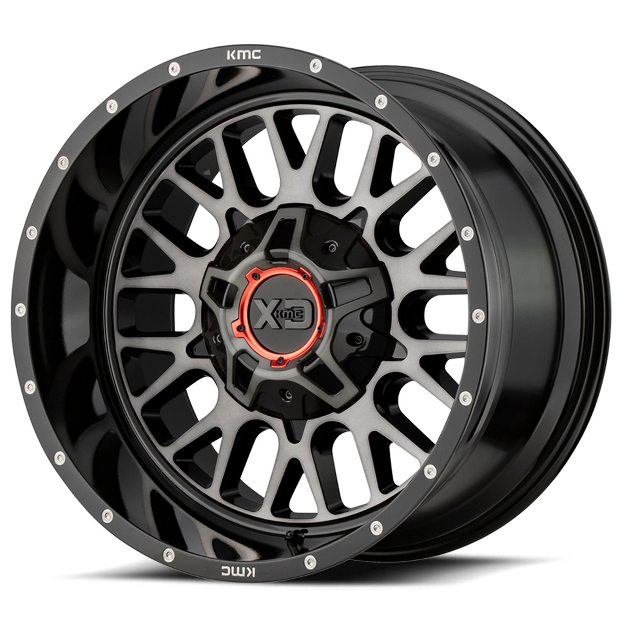 XD XD842 Snare 20x9 8x180 Gloss Black Gray Tint Wheel 20" 18mm Rim