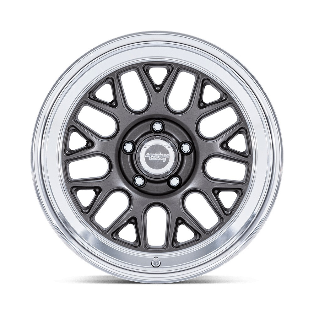 Set 4 17" American Racing VN516 G-Force 17x8 5x4.5  0mmAnthracite Diamond Cut Lip