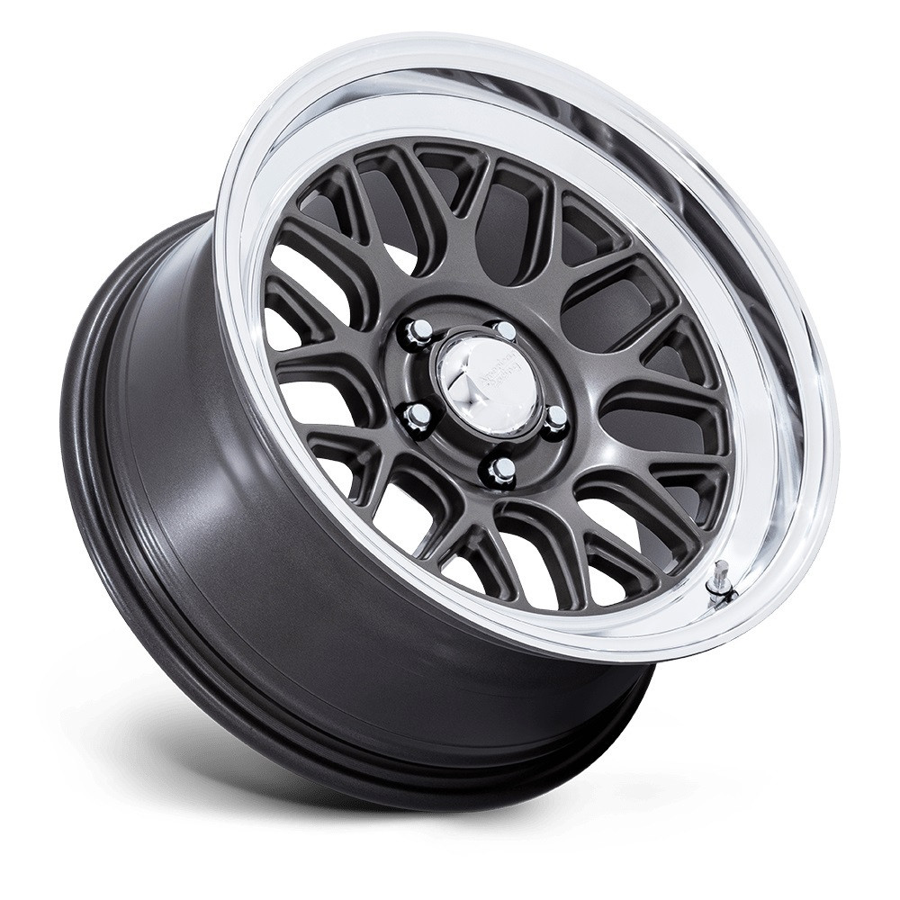 Set 4 17" American Racing VN516 G-Force 17x8 5x4.5  0mmAnthracite Diamond Cut Lip