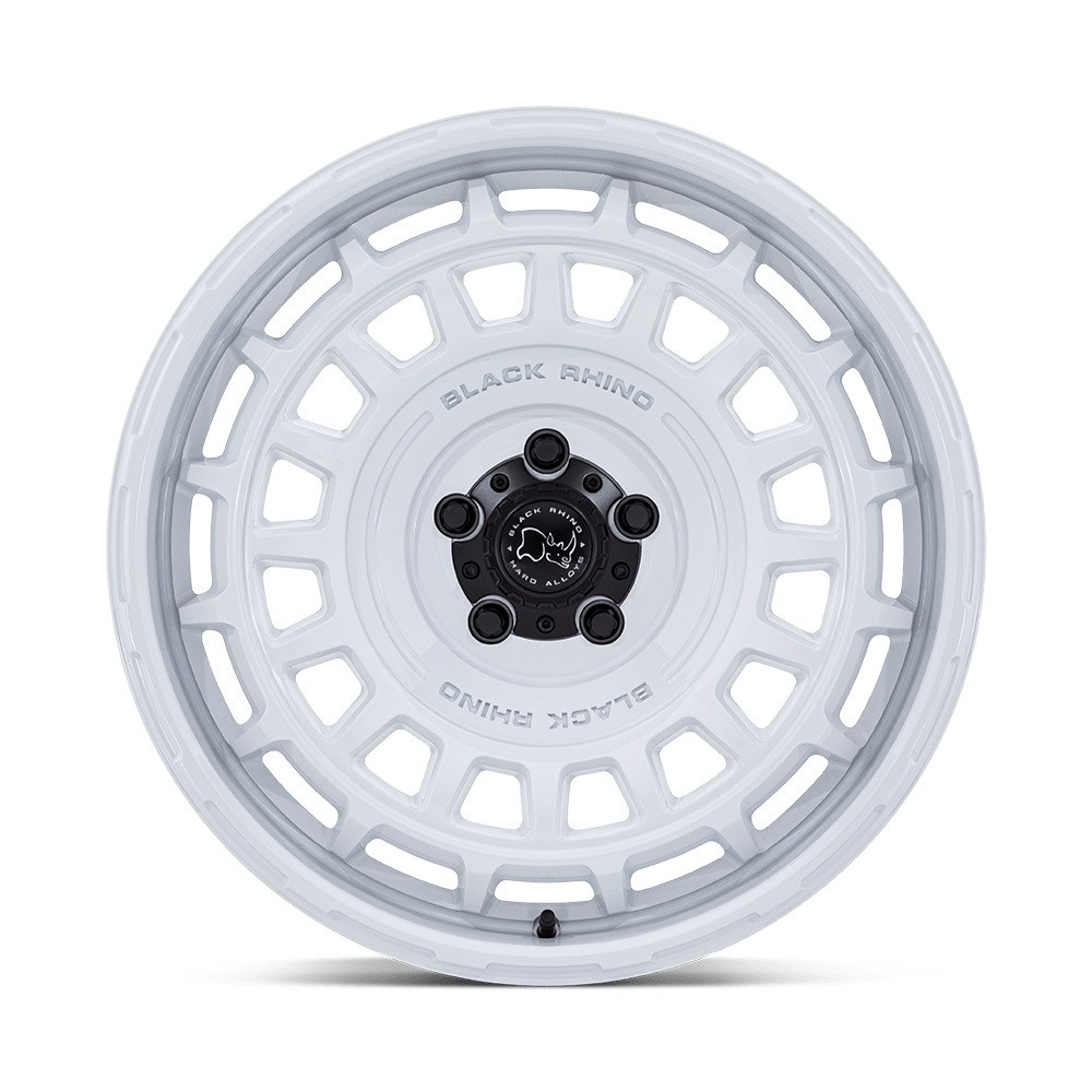 Set 4 20" Black Rhino Hard Alloys BR024 AWOL Gloss White 20x8.5 6x5.5 25mm Rims Offroad Truck SUV Wheel